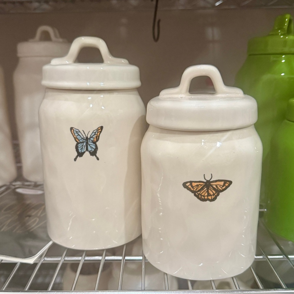 Rae Dunn M Stamped Monarch Butterfly set/2 medium, small Offers welcomed